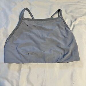 Prana Gray High Neck Mesh Sports Bra Size Small